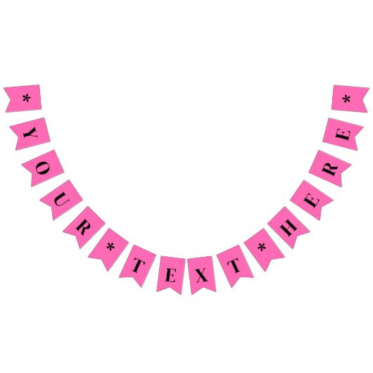 Neon Heet Roze Effen Kleur | Op Maat Vlaggetjes (Alle)