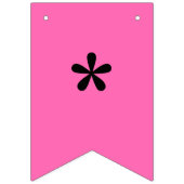 Neon Heet Roze Effen Kleur | Op Maat Vlaggetjes (Eerste vlag)