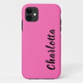 Neon Heet Roze Stevige Kleur | Aangepast aanpassen Case-Mate iPhone Case (Achterkant)