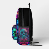 Neon Heldere Kleur Skulls Nieuwigheid Bedrukte Rugzak (Rechts)