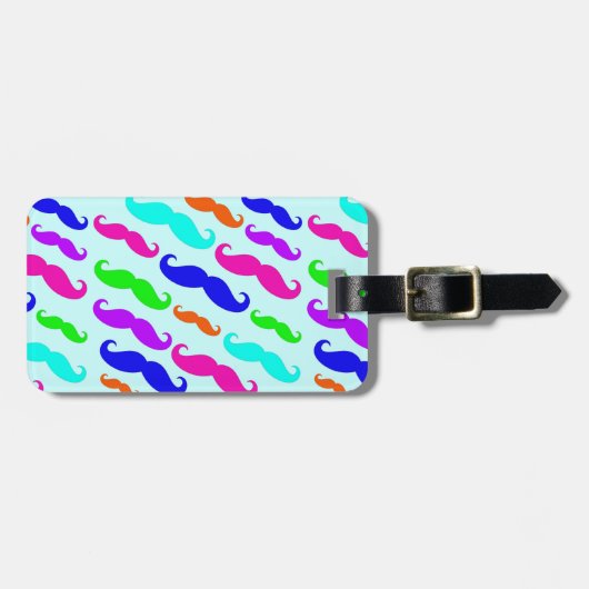 Neon heldere kleuren dempen bagagelabel (Voorkant horizontaal)
