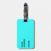 Neon heldere kleuren dempen bagagelabel (Achterkant verticaal)
