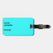 Neon heldere kleuren dempen bagagelabel (Achterkant horizontaal)