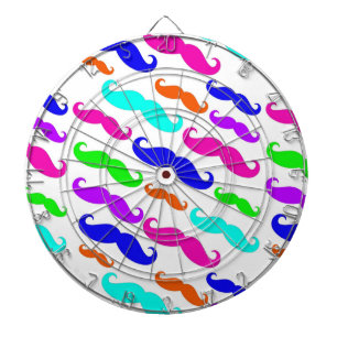 Neon heldere kleuren snor dartbord