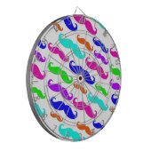 Neon heldere kleuren snor dartbord (Voorkant Links)