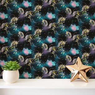 Neon Hemel Eenhoorns en Sterren Behang