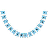 Neon Hemelblauwe Effen Kleur | Op Maat Vlaggetjes (Alle)