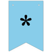 Neon Hemelblauwe Effen Kleur | Op Maat Vlaggetjes (Eerste vlag)