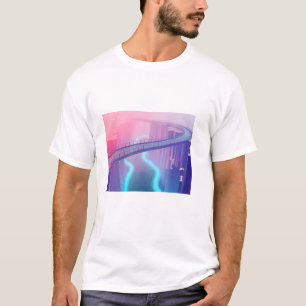 Neon Hemelbrug Droomlandschap T-shirt