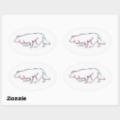 Neon Herd~Border Collie Sticker (Vel)