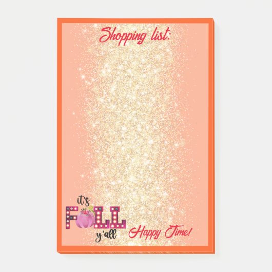 Neon Herfst Autumn past Tekst en Kleur aan Post-it® Notes (Voorkant)