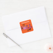 Neon Herfst herfst aanpassen Vierkante Sticker (Envelop)