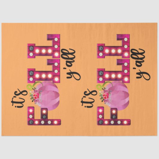 Neon Herfst herfst Pas het Papier van het Weefsel  (Voorkant)