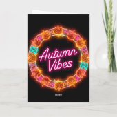 Neon Herfst Sfeer Kaart – Knus Herfstseizoen (Achterkant)