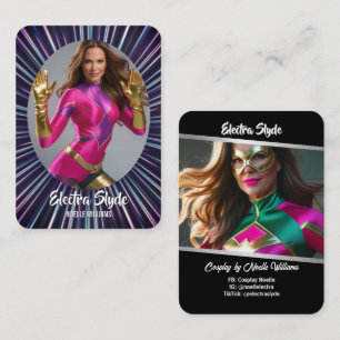 Neon Hero Glow Coscards Cosplay Ruilkaarten Visitekaartje