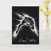 Neon High Diver op zwart Kaart (Gele Bloem)