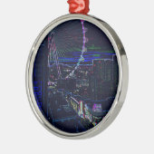 Neon High Roller Ferris Wheel Abstract Vegas Metalen Ornament (Links)