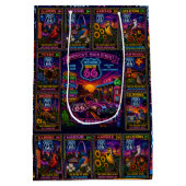Neon Highway Centennial Collage Presentatie Medium Cadeauzakje (Achterkant)