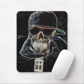Neon Hip Hop Skull Mousepad Muismat (Met muis)
