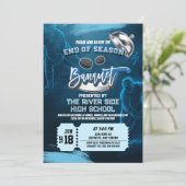 Neon Hockey Einde Seizoen Banket Party Uitnodiging (Staand voorkant)