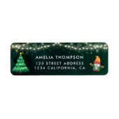 Neon Holiday Christmas Party Retouradres Etiket (Voorkant)