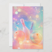 Neon Holografische Bowling Strike Up Sommige Leuk Kaart (Achterkant)