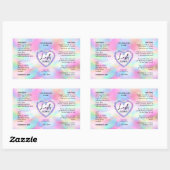 Neon Holographic Girly Lash Cleanser Bottle Label (Vel)