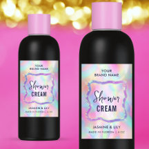 Neon Holographic Zeep Shampoo Waterdicht Label