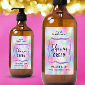 Neon Holographic Zeep Shampoo Waterdicht Label Voedselcontainer Etiket