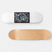 Neon hond skateboard dek (Horizontaal)