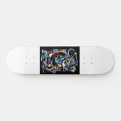 Neon hond skateboard dek (Horizontaal)