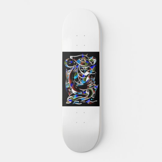 Neon hond skateboard dek (Voorkant)