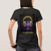 Neon hoofdtelefoon met geluidsgolf t-shirt (Achterkant)