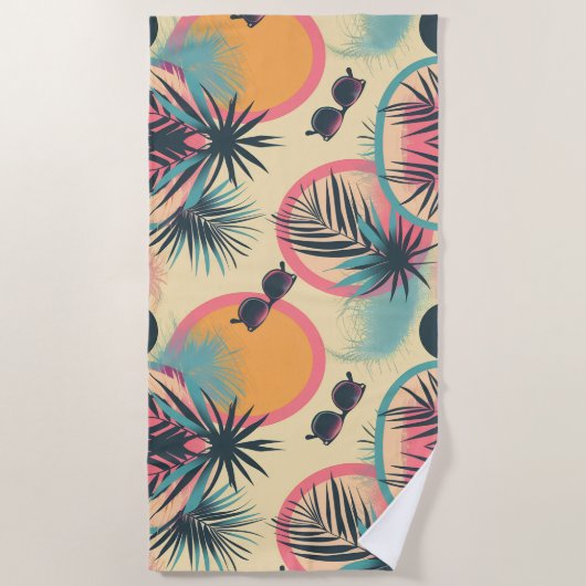 Neon Horizon Oasis Badhanddoek (Voorkant)