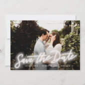 Neon Horizontal Foto slaat de datum op Kaart (Voorkant)