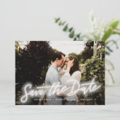 Neon Horizontal Foto slaat de datum op Kaart (Staand voorkant)