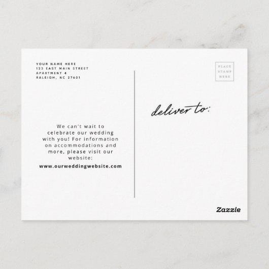 Neon Horizontale Foto Sla het Briefkaart Datum op (Achterkant)