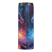 Neon Horse Lotus Cityscape Vision Thermosbeker (Achterkant)