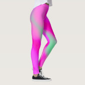 Neon Hot Pink Bubblegum Jade Green Leggings (Rechts)