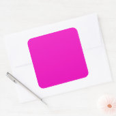 Neon Hot Pink Licht Heldere Mode Kleurtrend Vierkante Sticker (Envelop)
