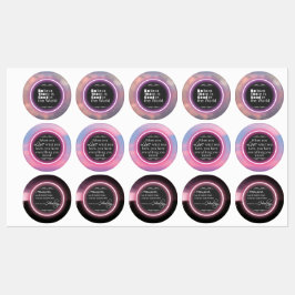 Neon Hot Pink Motivation Labels