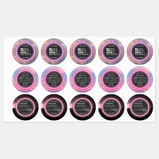 Neon Hot Pink Motivation Labels (Vel)