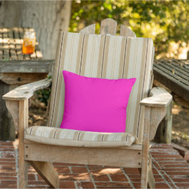 Neon Hot Pink Solid Color Buitenkussen