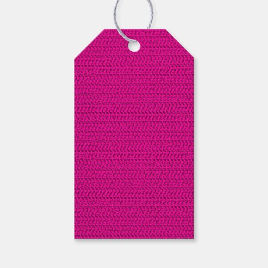 Neon Hot Pink Weave Mesh Kijk uit Cadeaulabel (Voorkant)