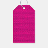 Neon Hot Pink Weave Mesh Kijk uit Cadeaulabel (Achterkant)
