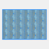 Neon hot roze blauw lila goud Wrapping Paper Set (Voorkant 3)