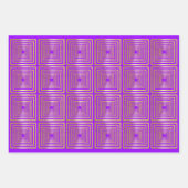 Neon hot roze blauw lila goud Wrapping Paper Set (Voorkant 2)