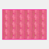 Neon hot roze blauw lila goud Wrapping Paper Set (Voorkant)
