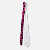 Neon hot roze cheetah printpatroon stropdas (Achterkant)