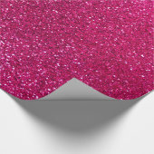 Neon hot roze glitter cadeaupapier (Hoek)